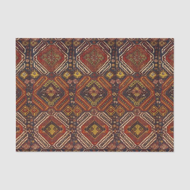 Teppich-Design in warmen Farben Seidenpapier (Vorderseite)