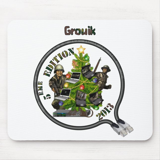 Teppich Maus Lan von Weihnachten Grouik Mousepad (Vorne)