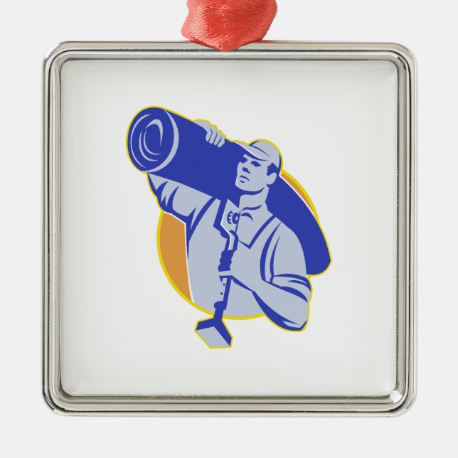 Teppich-Schicht-Arbeitskraft tragen Ornament Aus Metall (Vorne)