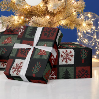 Teppich-Texte Weihnachts-Ikonen-Muster Geschenkpapier