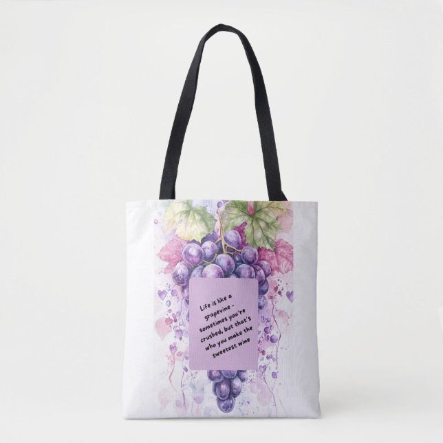 Teppichbeutel für Trauben - frisch und inspirieren Tasche (Vorderseite)