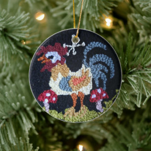 Teppichdecker und Pilzverzierungen Keramik Ornament