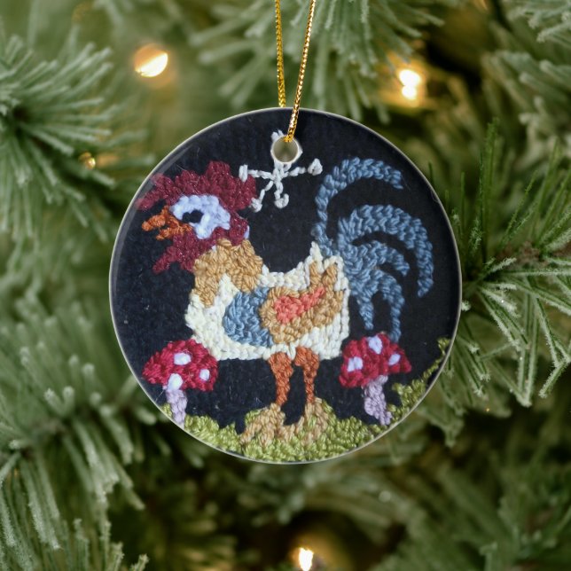 Teppichdecker und Pilzverzierungen Keramik Ornament (Baum)