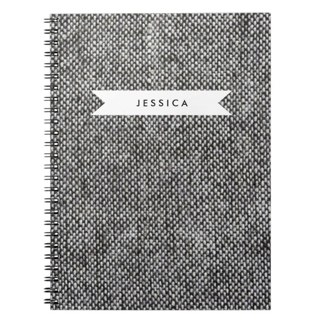 Teppiche, graue Tweed, Textur Notizblock (Vorderseite)