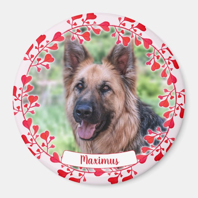 Teppichherz - Valentinstag - Beileid für Haustiere Magnet (Vorne)