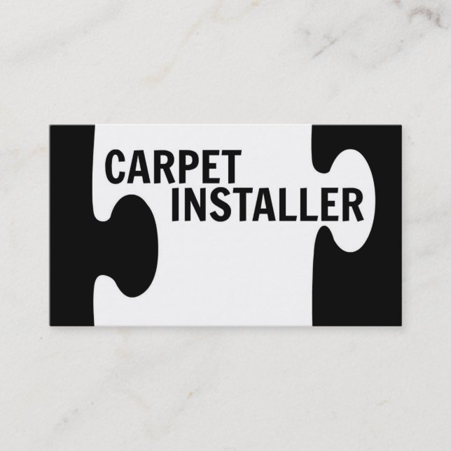 Teppichinstallationskarte Puzzlespiece-Visitenkart Visitenkarte (Vorderseite)