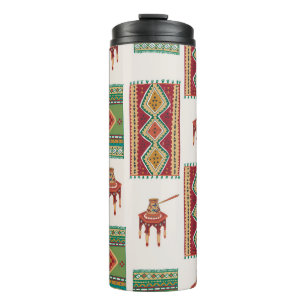 Teppichkaffee von Istanbul: Vintages Muster Thermosbecher