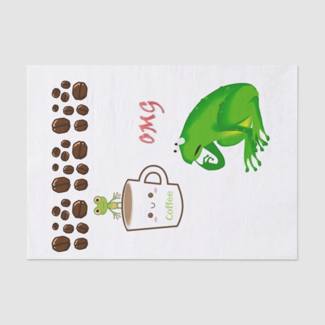 Teppichpapier Kaffeebohnen Addictive Frosch Seidenpapier (Vorderseite)