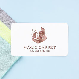 Teppichreinigung, Fußbodenreinigung, Rucksack Visitenkarte