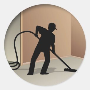 Teppichreinigung Runder Aufkleber