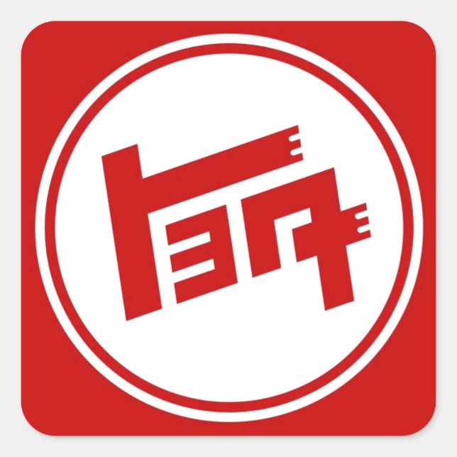 TEQ QUADRATISCHER AUFKLEBER (Vorderseite)