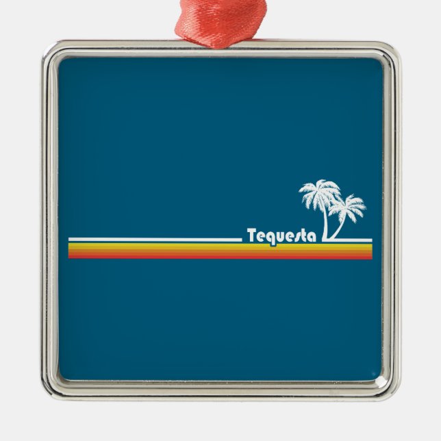 Tequesta Florida Ornament Aus Metall (Vorne)