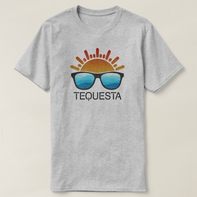 Tequesta Florida Sonnenbrille T-Shirt (Design vorne)