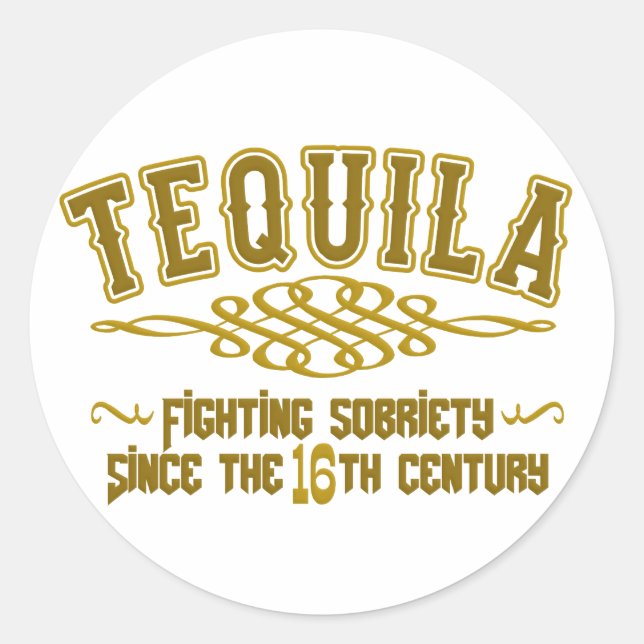 TEQUILA-Aufkleber Runder Aufkleber (Vorderseite)