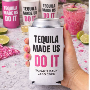 Tequila brachte uns dazu, es zu tun Braut-Trinkg Selters Dosenkühler