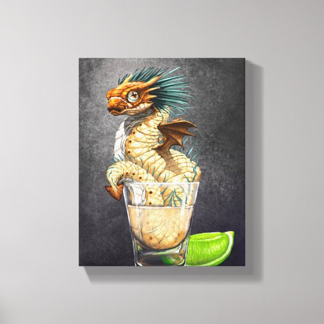 Tequila Dragon 8x10 Canvas Print Leinwanddruck (Vorderseite)
