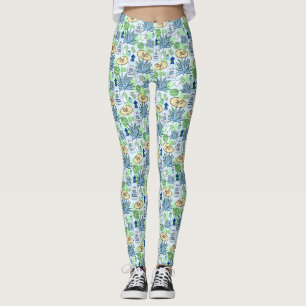 Tequila Drinker Blue Agave Cactus und Sombreros Leggings