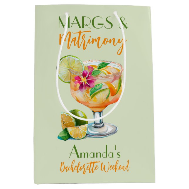Tequila & Fiesta Bachelorette Mittlere Geschenktüte (Vorderseite)