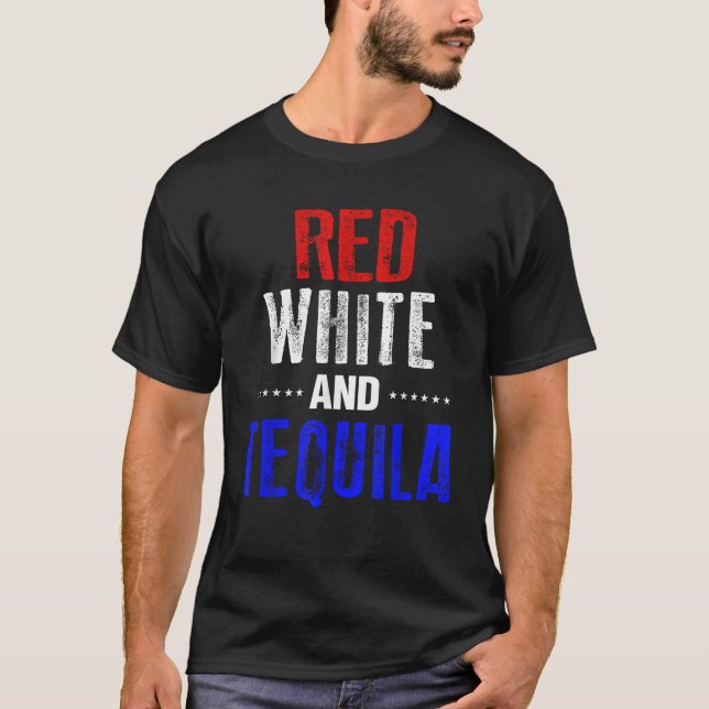 Tequila Funny 4. Juli USA Amerika T-Shirt (Vorderseite)