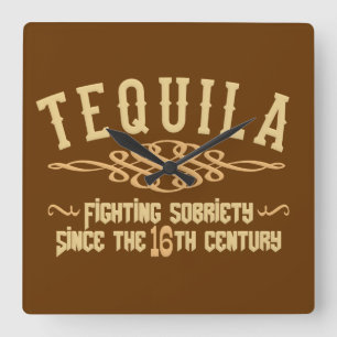 TEQUILA-Gewohnheits-Wanduhr Quadratische Wanduhr