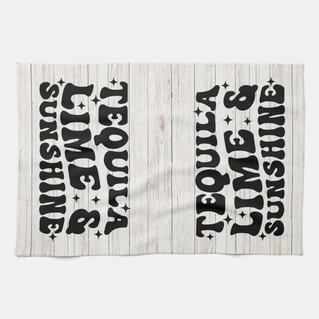 Tequila, Limon & Sunshine Geschirrtuch (Horizontal)