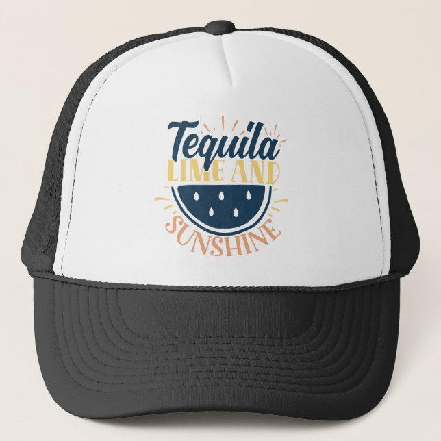 Tequila Limon und sonnig Truckerkappe (Vorderseite)