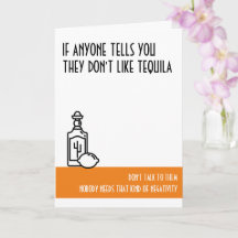 Tequila Lover's Standard Orange Birthday