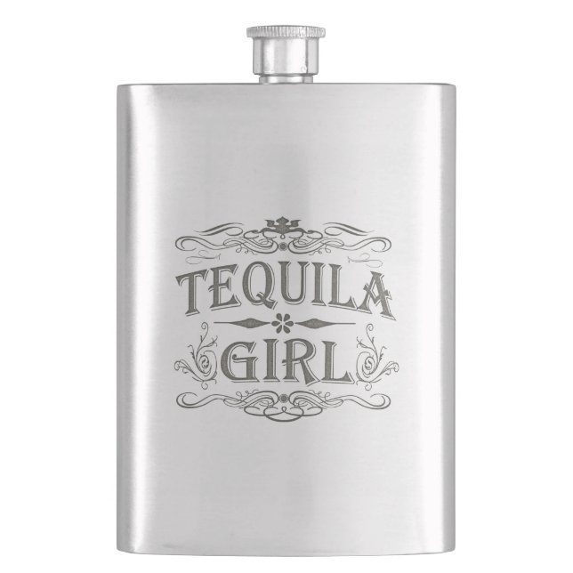 Tequila-Mädchen Flachmann (Vorderseite)