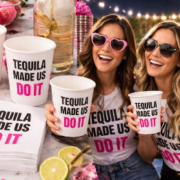 Tequila Made Us Do It | Bride Squad Drinking Pappbecher
