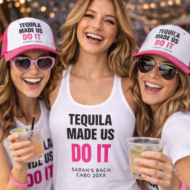Tequila Made Us Do It | Bride Squad Drinking Tank Top (Von Creator hochgeladen)
