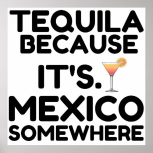 TEQUILA MEXIKO ÜBERALL POSTER