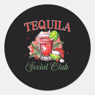Tequila Social Club Tequila Tail Club Trinken Chr Runder Aufkleber