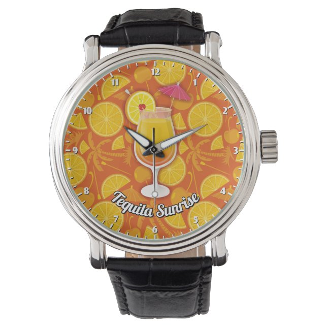 Tequila-Sonnenaufgang Armbanduhr (Vorderseite)