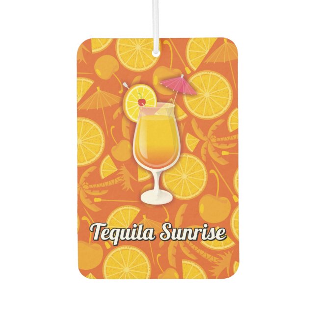 Tequila-Sonnenaufgang Autolufterfrischer (Vorderseite)