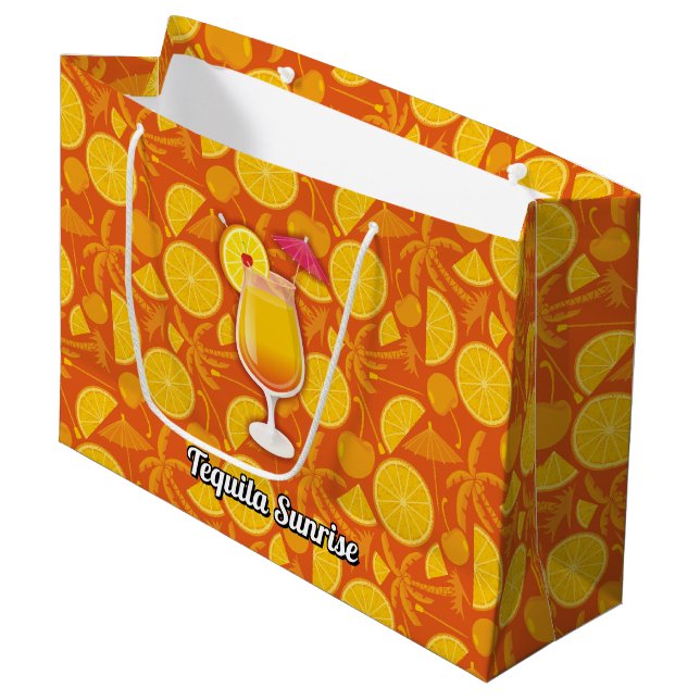 Tequila-Sonnenaufgang Große Geschenktüte (Vorderseite Schrägansicht)