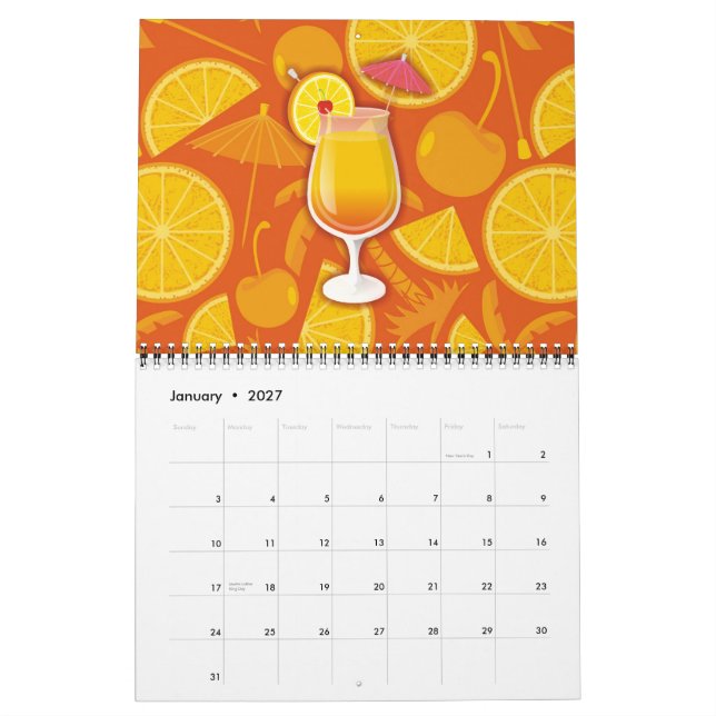 Tequila-Sonnenaufgang Kalender (Jan 2027)