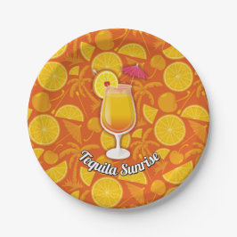 Tequila-Sonnenaufgang Pappteller