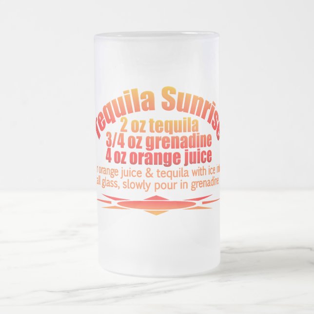 Tequila-Sonnenaufgang-Tasse - wählen Sie Art u. Mattglas Bierglas (Mittel)