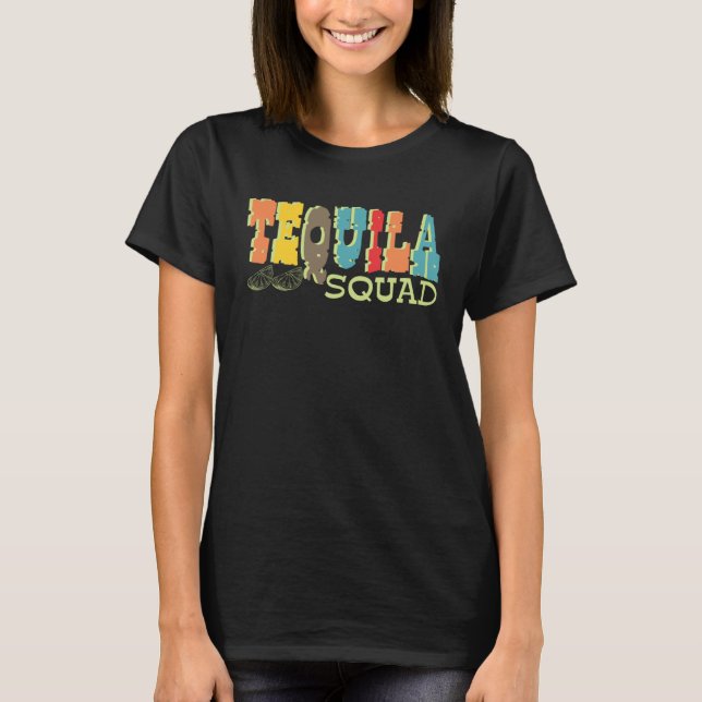 Tequila Squad  Cinco De Mayo For Men Women Retro T-Shirt (Vorderseite)
