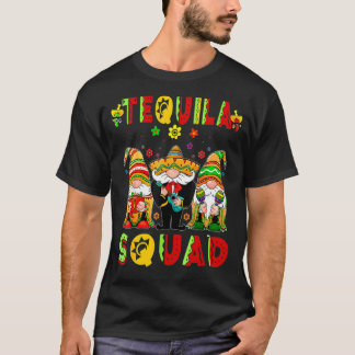 Tequila Squad Cinco De Mayo Latin Gnome Mexican Pa T-Shirt