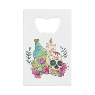 Tequila Sugar Skull Geldbeutel Flaschenöffner