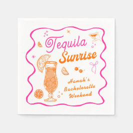 Tequila Sunrise Bachelorette Serviette