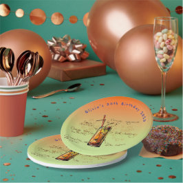 Tequila Sunrise Birthday Party Paper Teller
