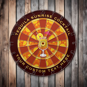 Tequila Sunrise Cocktail Dartscheibe