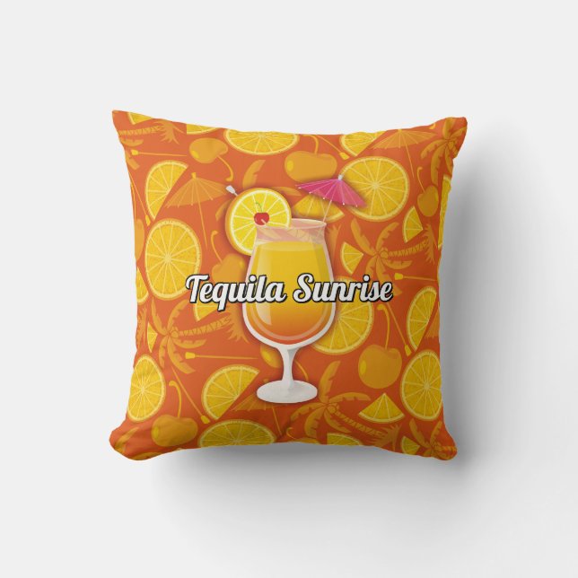 Tequila Sunrise Cocktail Kissen (Vorderseite)