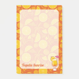 Tequila Sunrise Cocktail Post-it Klebezettel