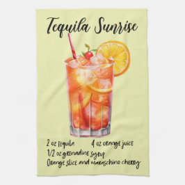 Tequila Sunrise Cocktail Rezept Geschirrtuch