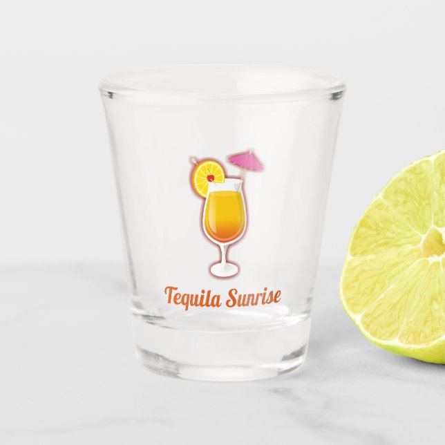 Tequila Sunrise Cocktail Schnapsglas (Vorderseite)