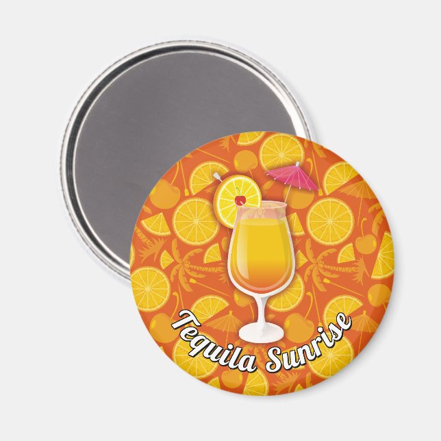 Tequila Sunrise Magnet (Vorderseite/Rückseite)
