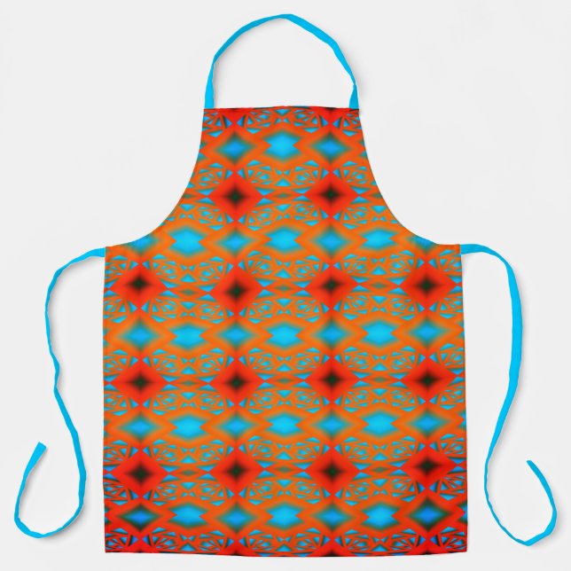 Tequila Sunrise Ombre Geometric Abstrakt Art Schürze (Vorderseite)